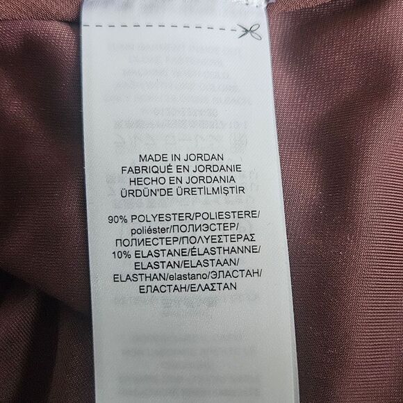 Lauren Ralph Lauren Velvet Peplum Tunic Blouse Women's Large Mauve Pink Buttons - Picture 11 of 13